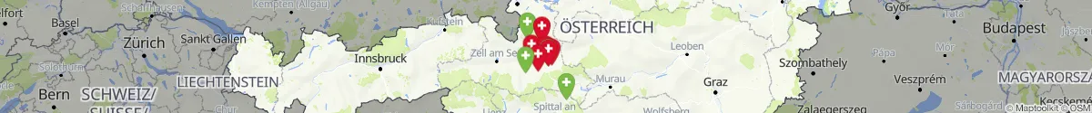 Kartenansicht für Apotheken-Notdienste in der Nähe von Filzmoos (Sankt Johann im Pongau, Salzburg)